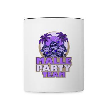Malle Party Team Monkey Mallorca Saying - Contrasting Mug - white/black - Front