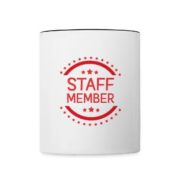 Staff Member - Contrasting Mug - white/black - Front