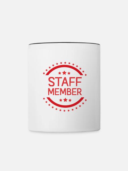 Staff Mitglied - Tasse zweifarbig - Weiß/Schwarz