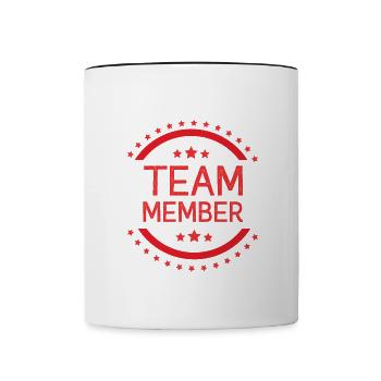 Team Mitglied - Tasse zweifarbig - Weiß/Schwarz - Vorne