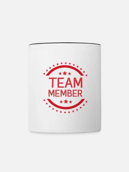 Team Mitglied - Tasse zweifarbig - Weiß/Schwarz