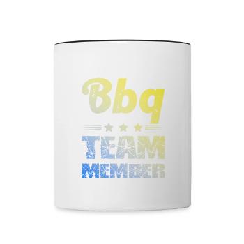 Équipe de barbecue - Mug contrasté - blanc/noir - Devant
