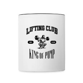Lifting Club Jesus PRAY FOR PUMP - Contrasting Mug - white/black - Front