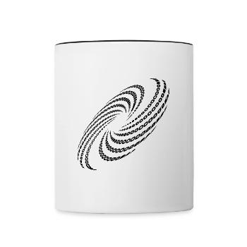 Gedrehte Spirale Planeten Strudel Formation - Tasse zweifarbig - Weiß/Schwarz - Vorne