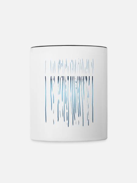 Linien Muster - Horizont - Tasse zweifarbig - Weiß/Schwarz
