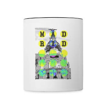 Madrid Spanien Stadt Skyline Heimat Liebe Urlaub - Tasse zweifarbig - Weiß/Schwarz - Vorne