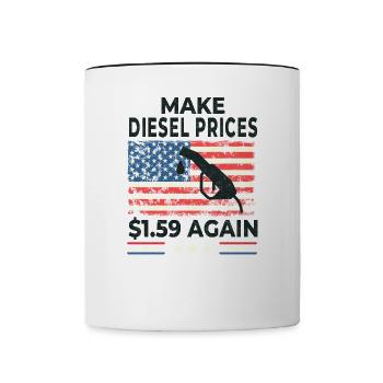 Make Diesel $ 1.59 wieder - Tasse zweifarbig - Weiß/Schwarz - Vorne