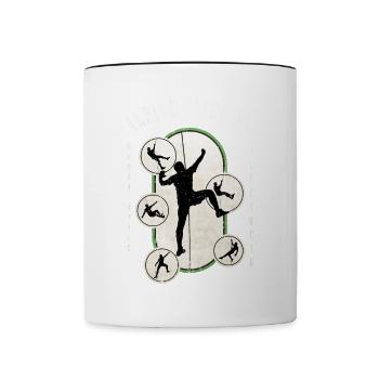 Alpine climbing Climbing Climbing Mountains Nature - Contrasting Mug - white/black - Front