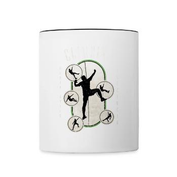 Escalade, Escalade, Montagne, Alpinisme, Sports, Nature - Mug contrasté - blanc/noir - Devant