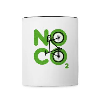 Pas de CO2 - Mug contrasté - blanc/noir - Devant
