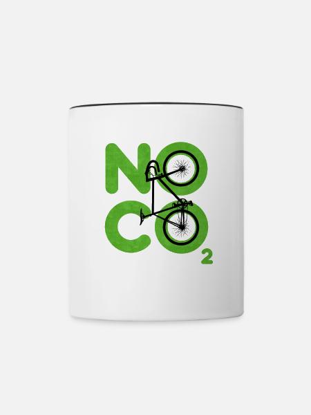 Kein CO2 - Tasse zweifarbig - Weiß/Schwarz