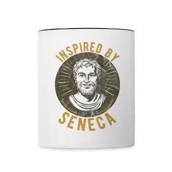 Seneca Stoics Philosopher Stoicism Philosophy - Contrasting Mug - white/black - Front