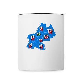 Midi-Pyrénées Region - Tasse zweifarbig - Weiß/Schwarz - Vorne