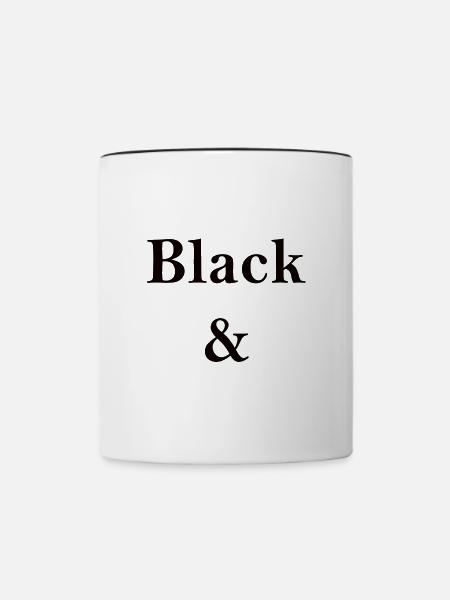 Black and White - Tasse zweifarbig - Weiß/Schwarz
