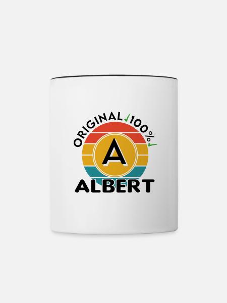Albert - Tasse zweifarbig - Weiß/Schwarz