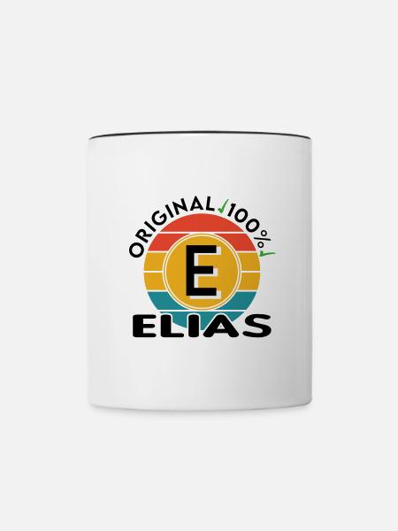 Elias - Tasse zweifarbig - Weiß/Schwarz