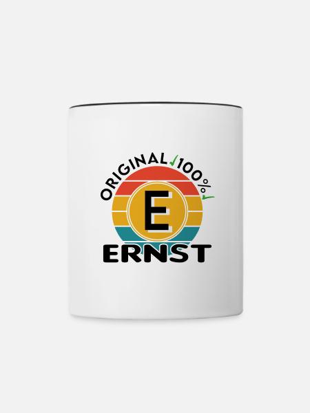 Ernst - Tasse zweifarbig - Weiß/Schwarz