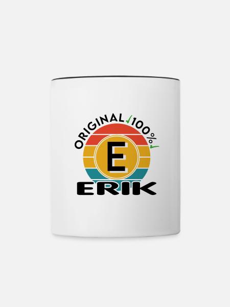 Erik - Tasse zweifarbig - Weiß/Schwarz