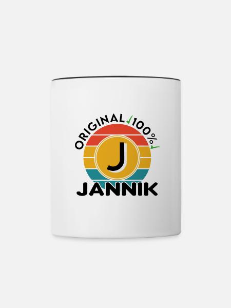 Jannik - Tasse zweifarbig - Weiß/Schwarz