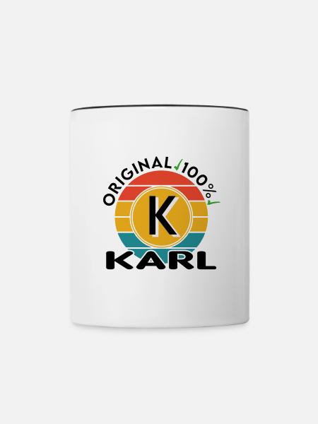 Karl - Tasse zweifarbig - Weiß/Schwarz