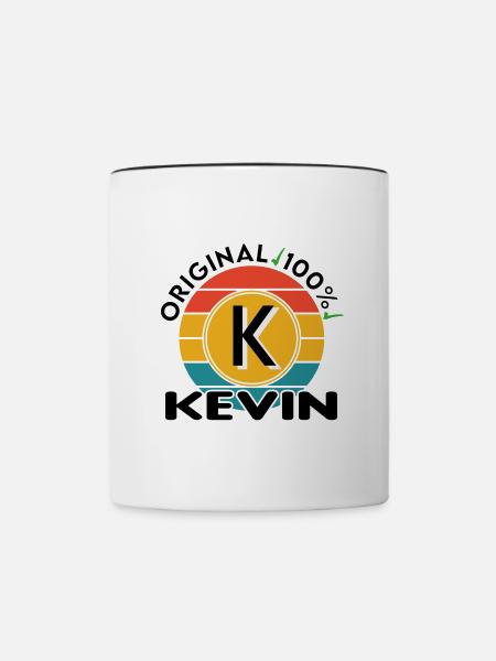 Kevin - Tasse zweifarbig - Weiß/Schwarz
