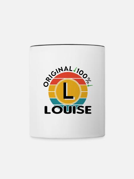 Louise - Tasse zweifarbig - Weiß/Schwarz