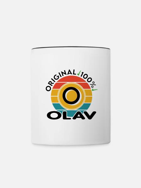 Olav - Tasse zweifarbig - Weiß/Schwarz