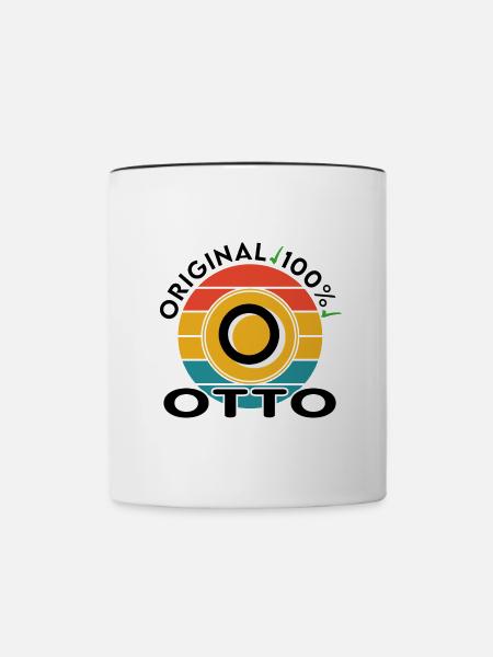 Otto - Tasse zweifarbig - Weiß/Schwarz