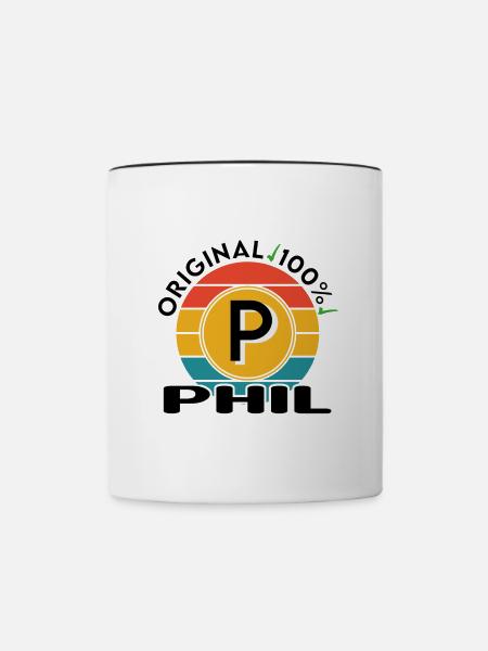 Phil - Tasse zweifarbig - Weiß/Schwarz