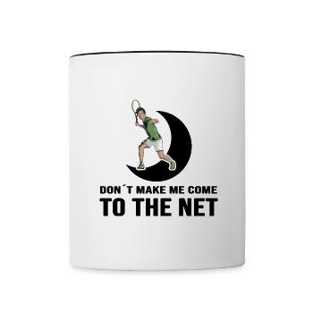 Tennis, Match Ball, Tennis Player, Netball - Contrasting Mug - white/black - Front