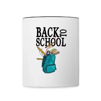 Back To School - Contrasting Mug - white/black - Front