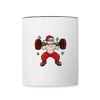 No Lift No Gift - Funny saying Christmas T-Shirt - Contrasting Mug - white/black - Front