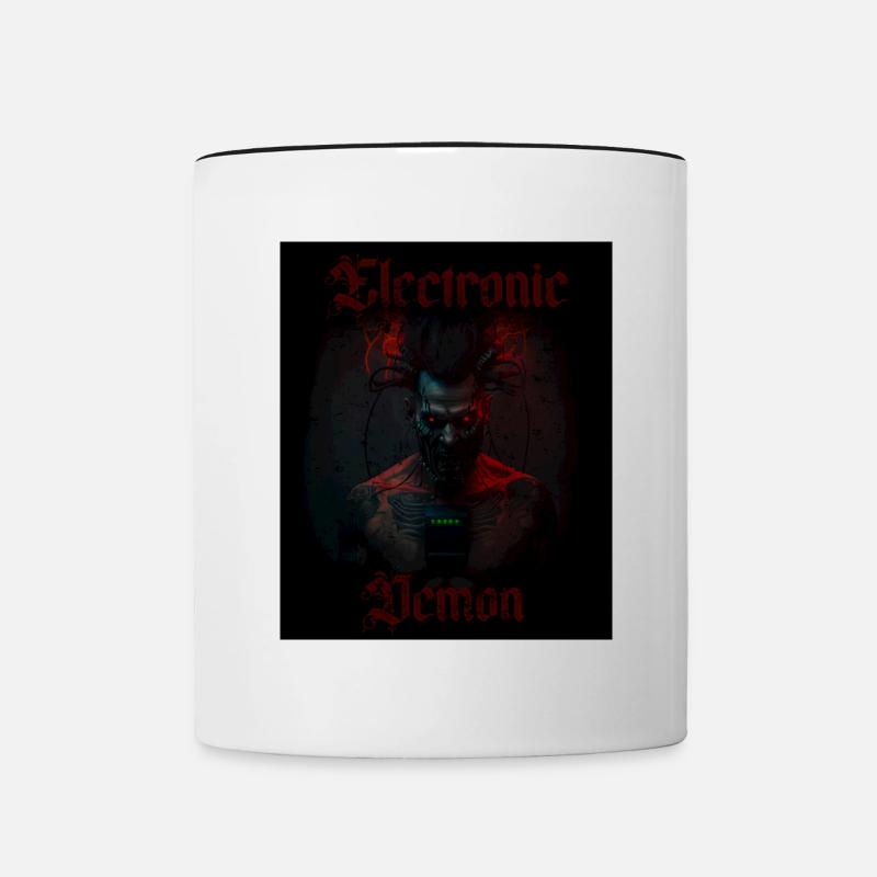 Electronic daemon - Contrasting Mug - white/black