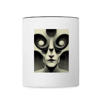 Alinen bauhaus Vintage Style v 04 - Tasse zweifarbig - Weiß/Schwarz - Vorne