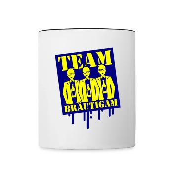 Groom Team Bachelor Wedding - Contrasting Mug - white/black - Front
