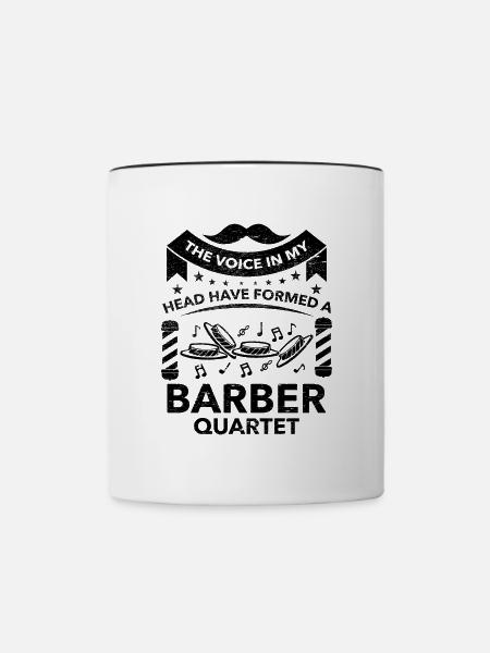 Funny Barbershop Quartet - Tasse zweifarbig - Weiß/Schwarz
