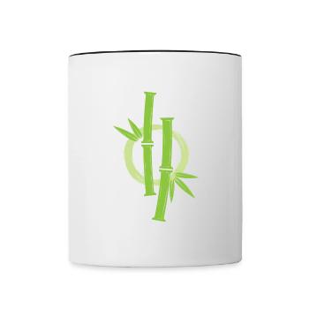Bamboo Japanese Enso Circle - Contrasting Mug - white/black - Front