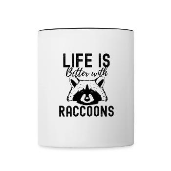 Raccoon - Contrasting Mug - white/black - Front
