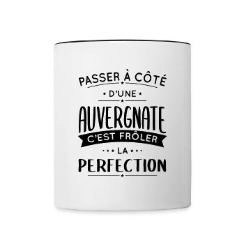 Auvergnate - Frôler la perfection - Auvergne - Mug contrasté - blanc/noir - Devant