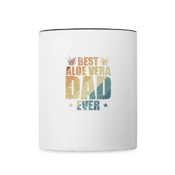 Best Aloe Vera Dad ever Heilpflanze Haut - Tasse zweifarbig - Weiß/Schwarz - Vorne