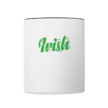 Irish St. Patricks Day Beer - Tasse zweifarbig - Weiß/Schwarz - Vorne