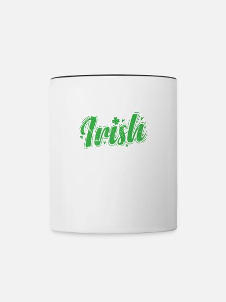 Irish St. Patricks Day Beer - Tasse zweifarbig - Weiß/Schwarz