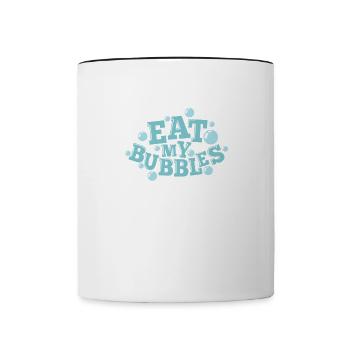 Eat my Bubbles Schwimmen Sport - Tasse zweifarbig - Weiß/Schwarz - Vorne