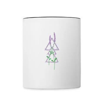 Lavendel Garten Pflanze Duft - Tasse zweifarbig - Weiß/Schwarz - Vorne