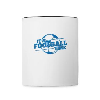 It's Football Time Training or Watch TV - Contrasting Mug - white/black - Front