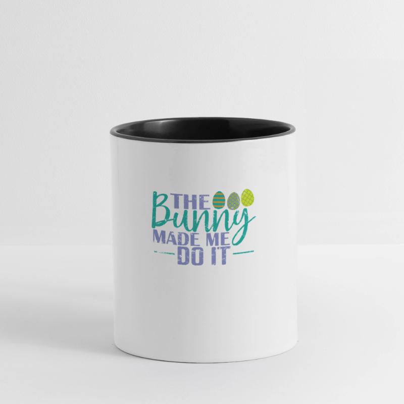 The Bunny Made me do it Easter Easter Eggs Contrasting Mug