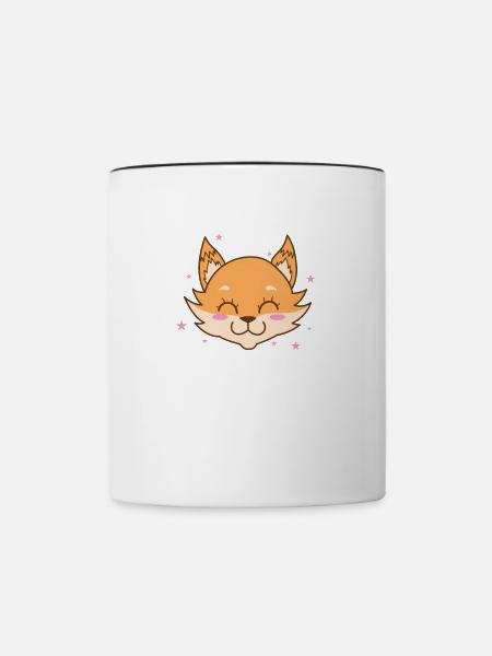 Wildnis Rotfuchs - Tasse zweifarbig - Weiß/Schwarz