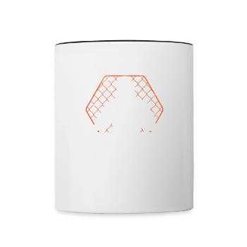 MMA Cage Combat d’arts martiaux mixtes - Mug contrasté - blanc/noir - Devant