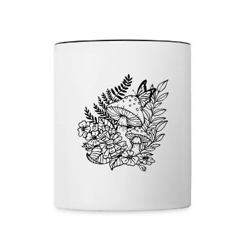 MUSHROOM FOREST - Tasse zweifarbig - Weiß/Schwarz - Vorne