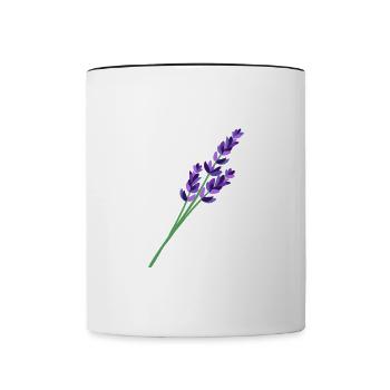 Lavande 1 - Mug contrasté - blanc/noir - Devant